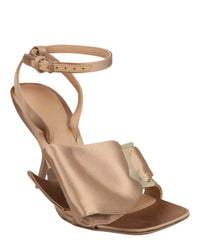 Ferragamo Womens Helena X5 Satin Sandals