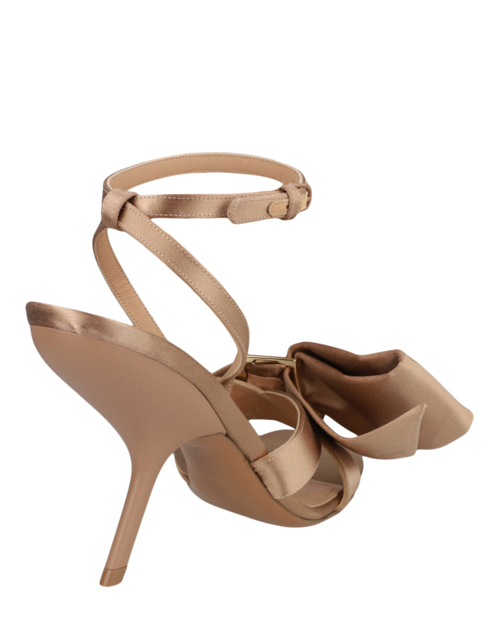 Ferragamo Womens Helena X5 Satin Sandals
