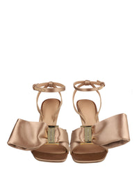 Ferragamo Womens Helena X5 Satin Sandals
