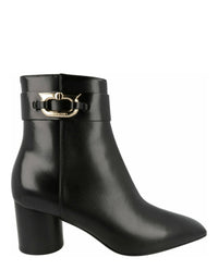 Ferragamo Womens Placida Leather Booties