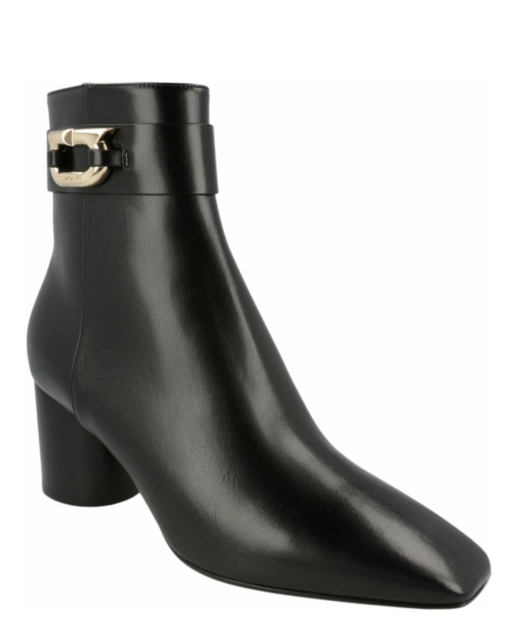 Ferragamo Womens Placida Leather Booties