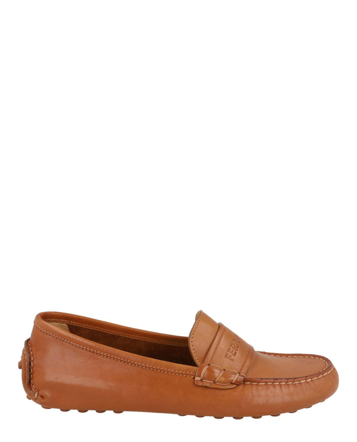Ferragamo Womens Iside Leather Loafers