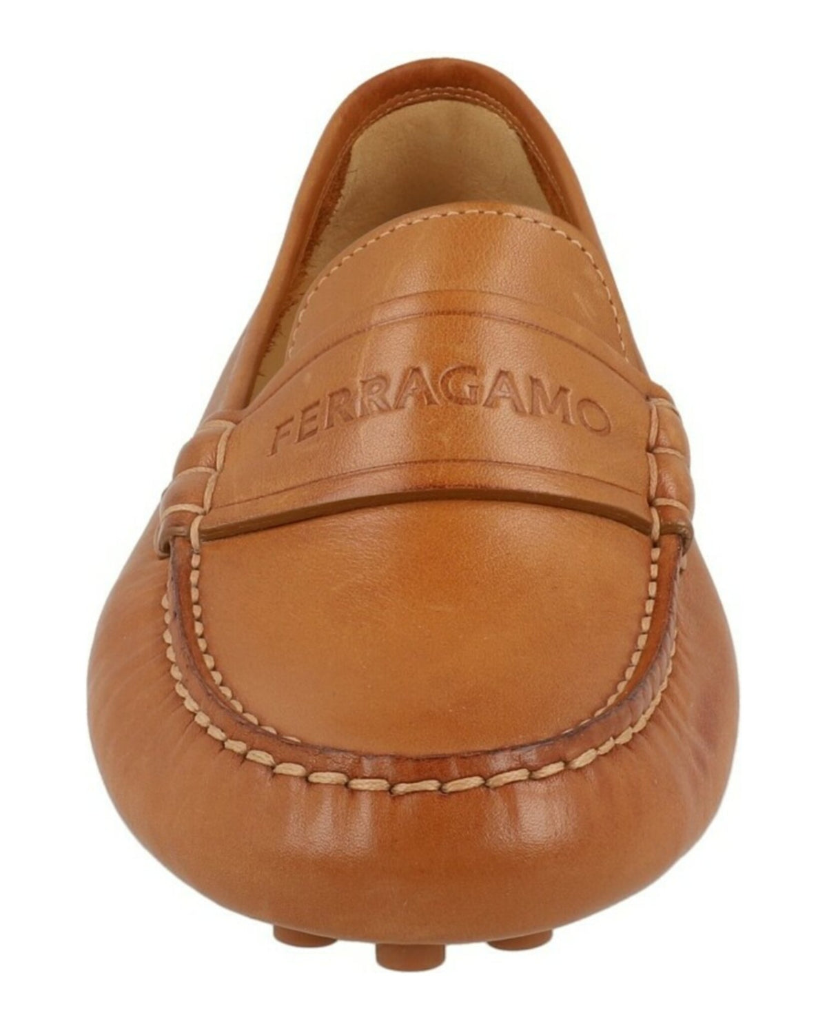 Ferragamo Womens Iside Leather Loafers