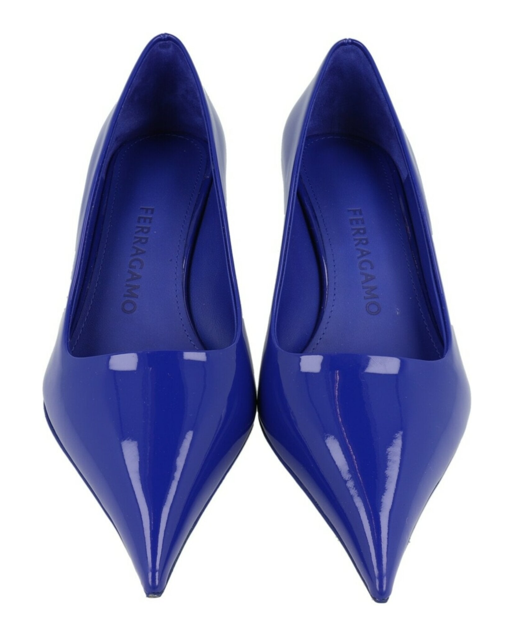 Ferragamo Womens Eva 55 Patent Leather Pumps