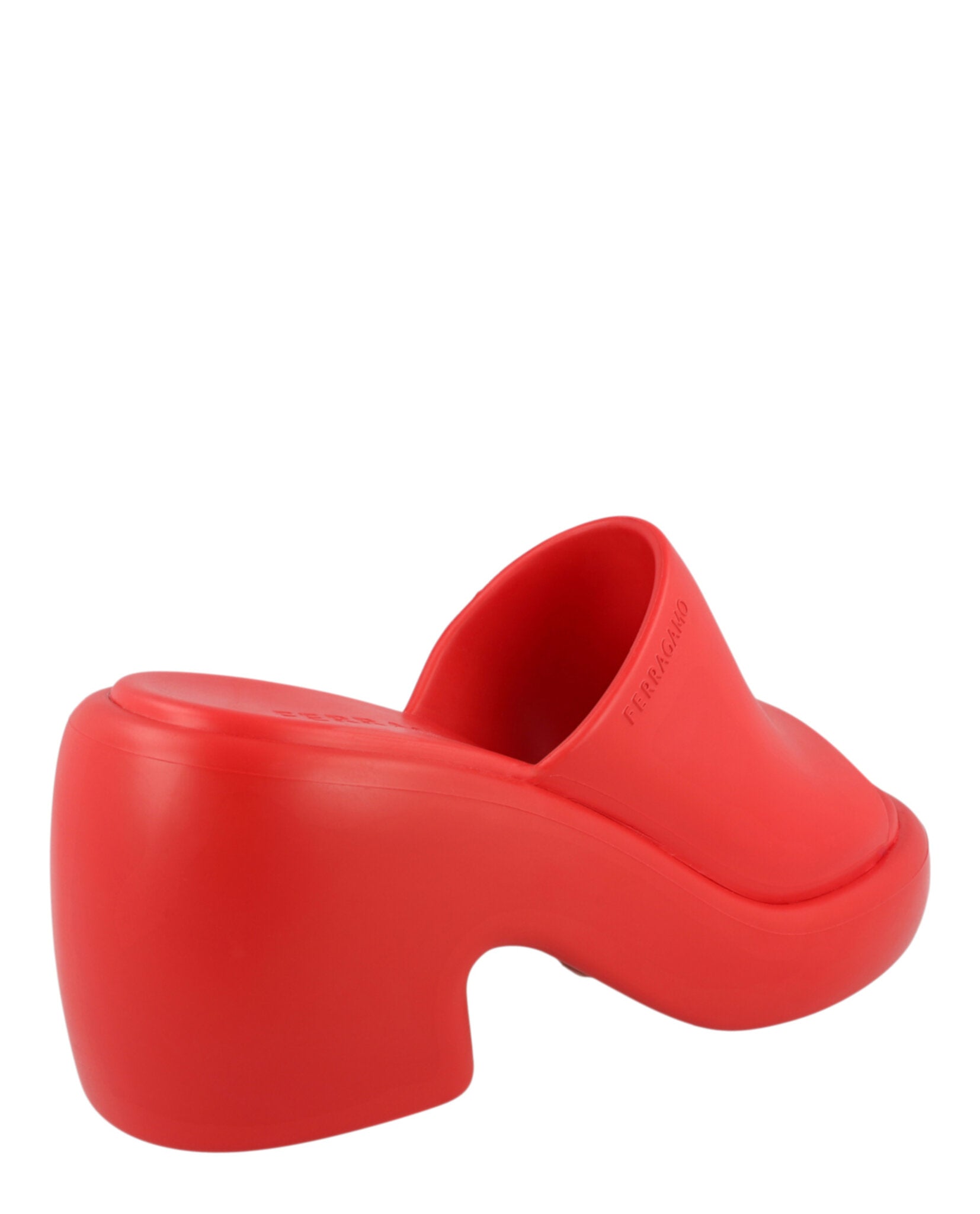 Ferragamo Womens Rubber Deva Slides