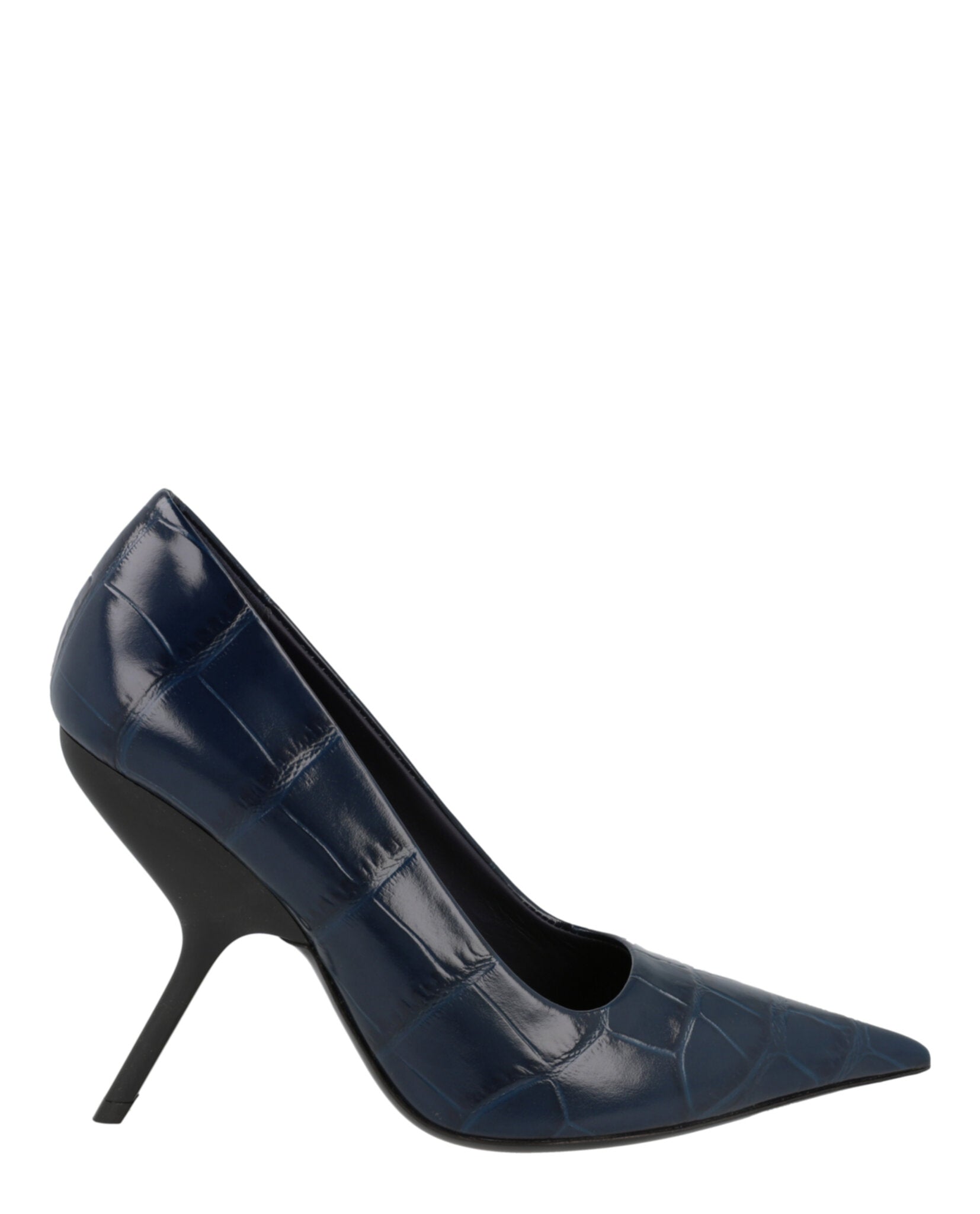 Ferragamo Womens Eva X5 Croc Embossed Pumps