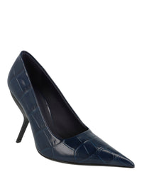 Ferragamo Womens Eva X5 Croc Embossed Pumps