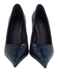 Ferragamo Womens Eva X5 Croc Embossed Pumps