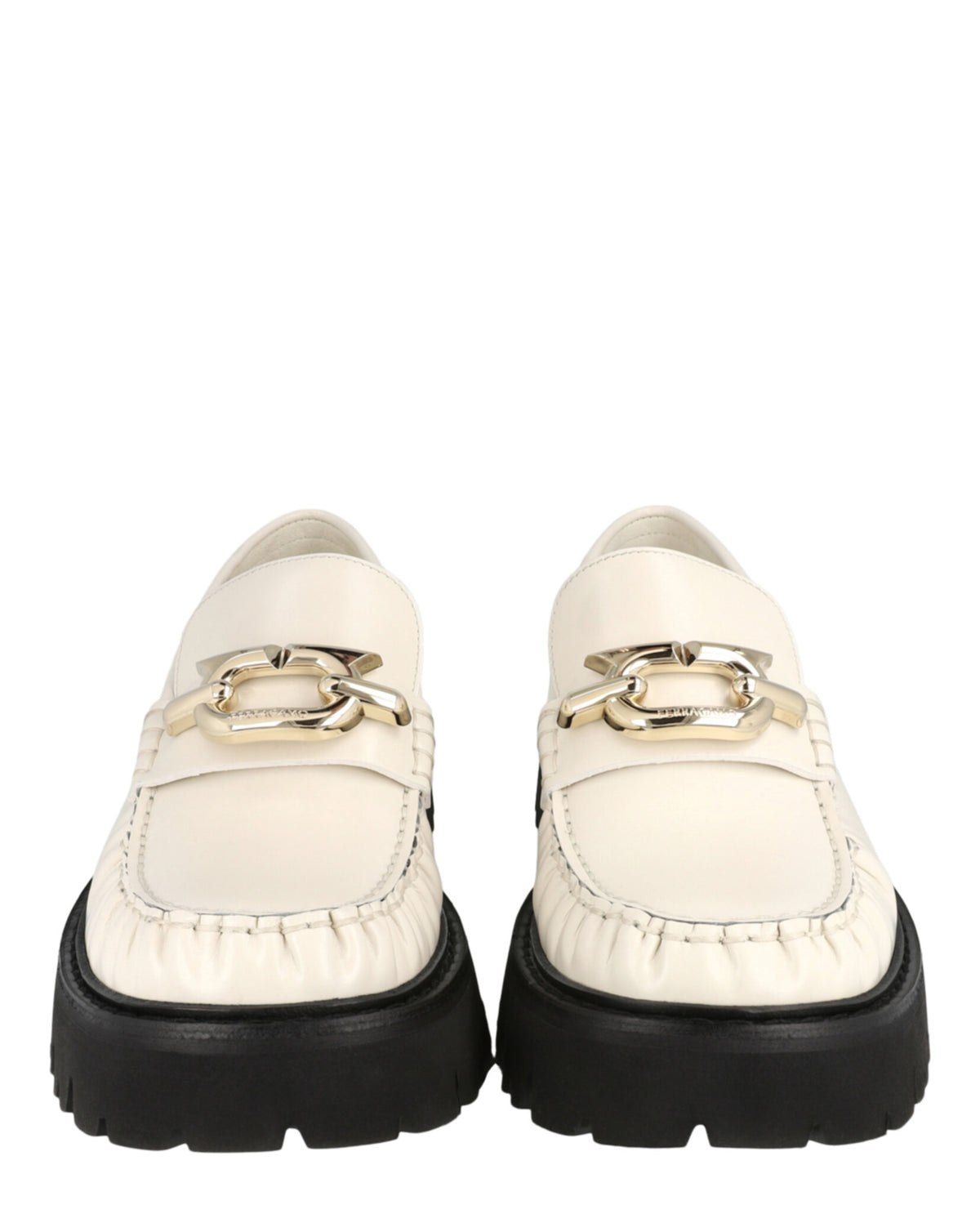 Ferragamo Womens Ingrid Leather Loafers