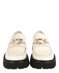 Ferragamo Womens Ingrid Leather Loafers