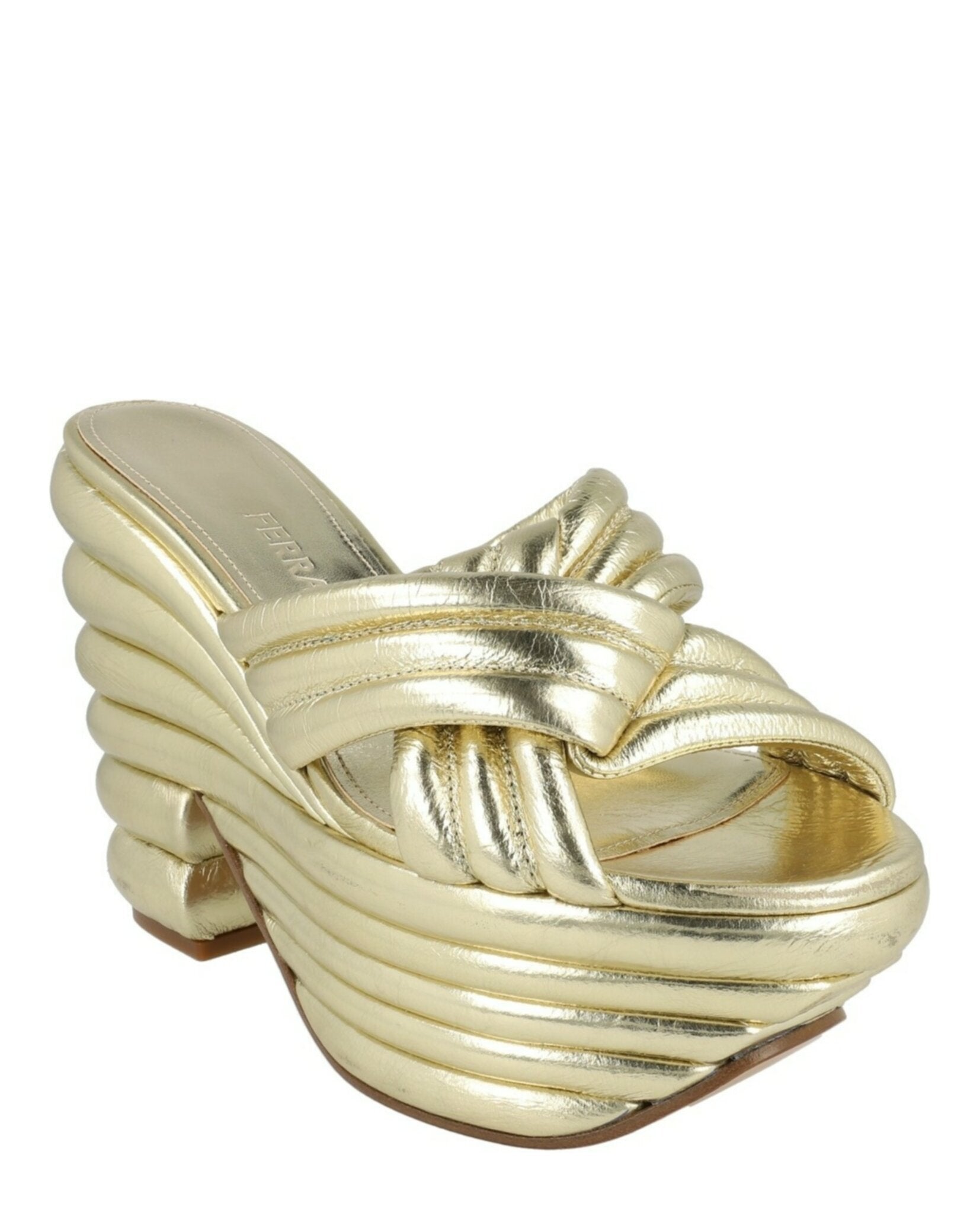 Ferragamo Womens Rey Platform Sandals - Narrow Width
