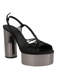 Ferragamo Womens Sabrina Mirrored Platform Heels