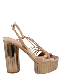 Ferragamo Womens Sabrina Mirrored Platform Heels