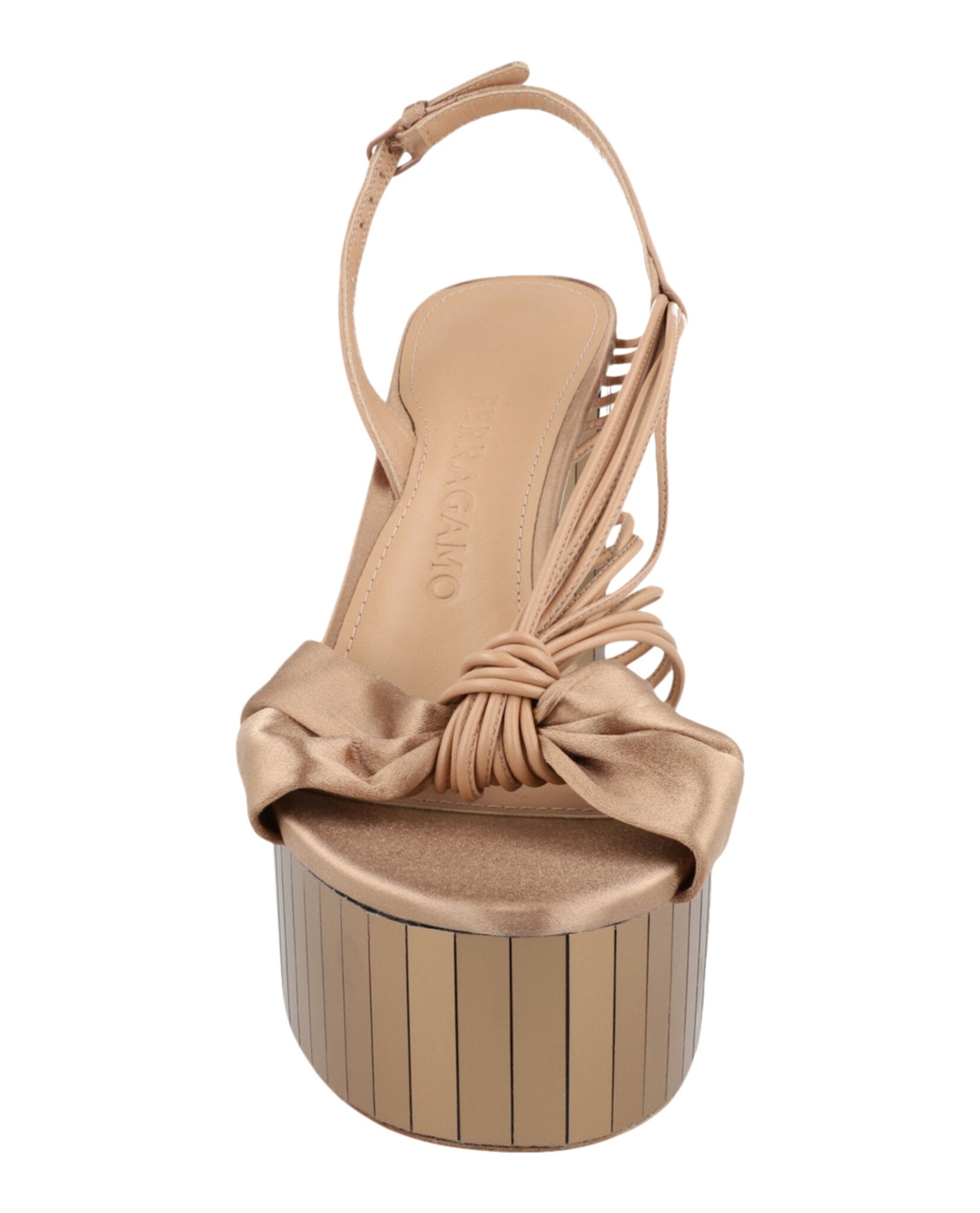 Ferragamo Womens Sabrina Mirrored Platform Heels