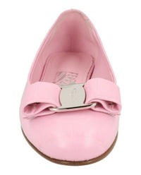 Ferragamo Ferragamo Womens Varina Croco Embossed Ballerina Flats