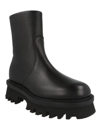 Ferragamo Womens Klem Combat Boots