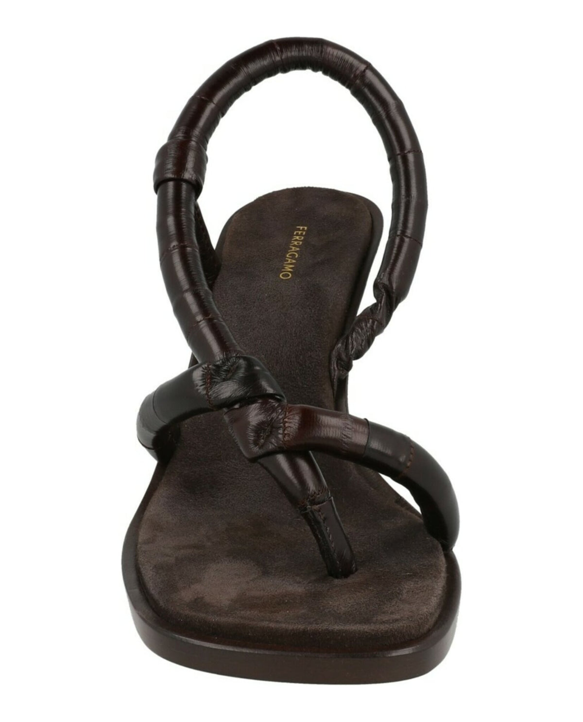 Ferragamo Womens Fleur Leather Sandals
