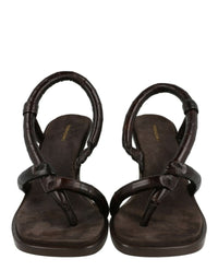 Ferragamo Womens Fleur Leather Sandals