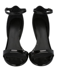 Ferragamo Womens Vidette Patent Leather Wedge Sandals