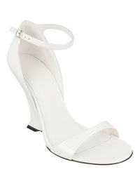 Ferragamo Womens Vidette Patent Leather Wedge Sandals