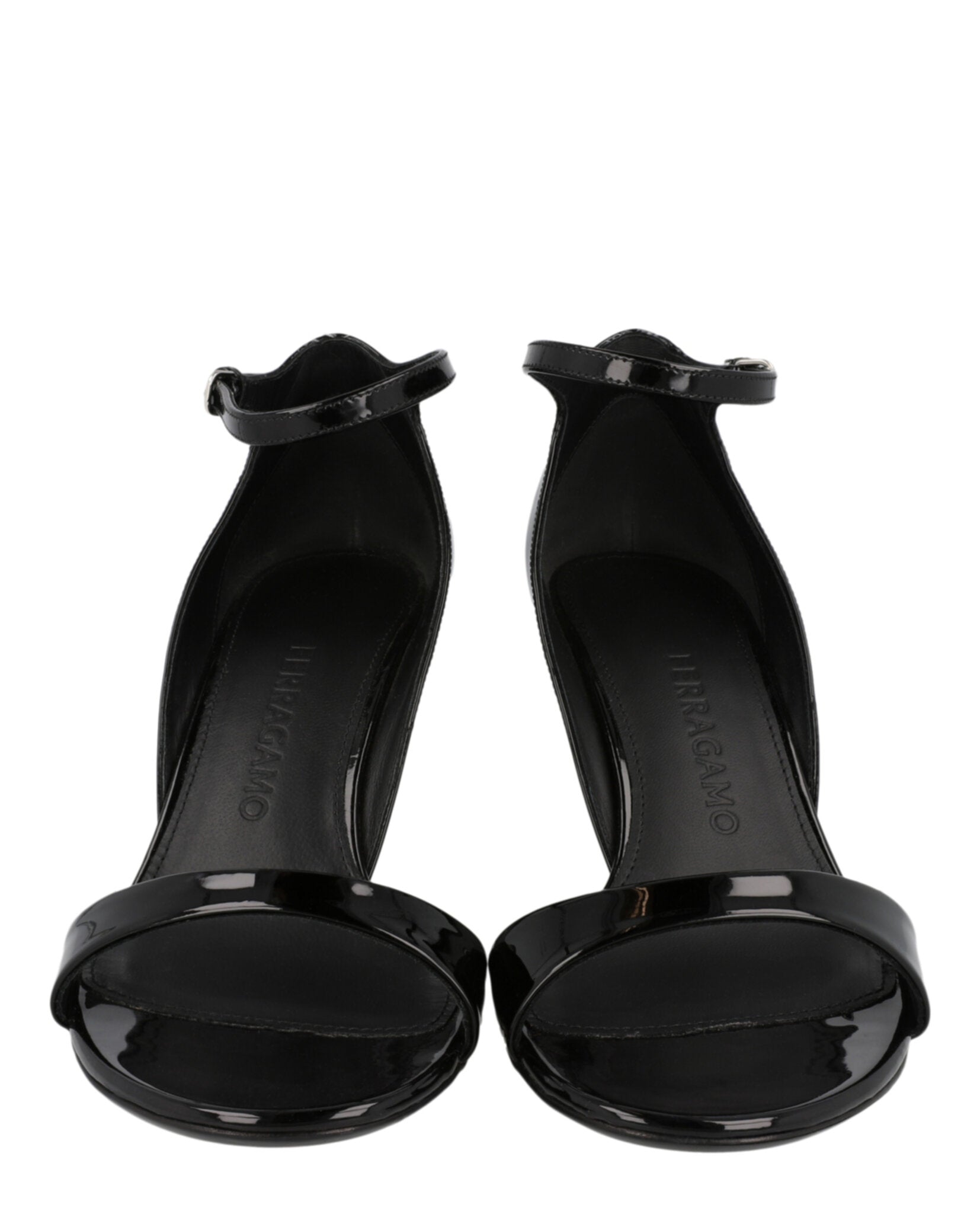 Ferragamo Womens Vidette Patent Leather Wedge Sandals – Bluefly