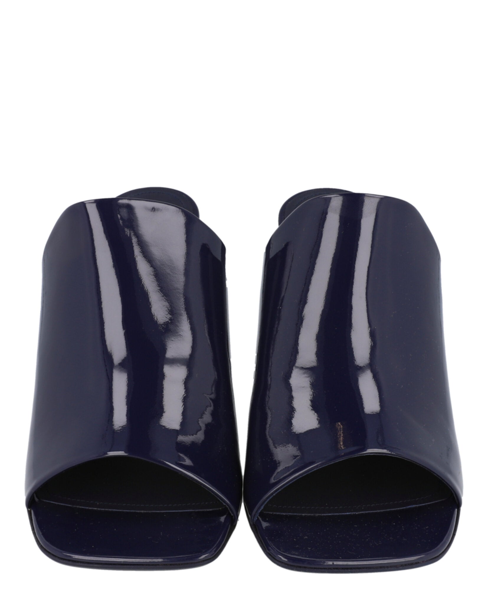 Ferragamo Womens Era Patent Leather Mules - Wide Width – Bluefly