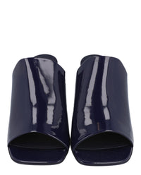 Ferragamo Womens Era Patent Leather Mules - Wide Width