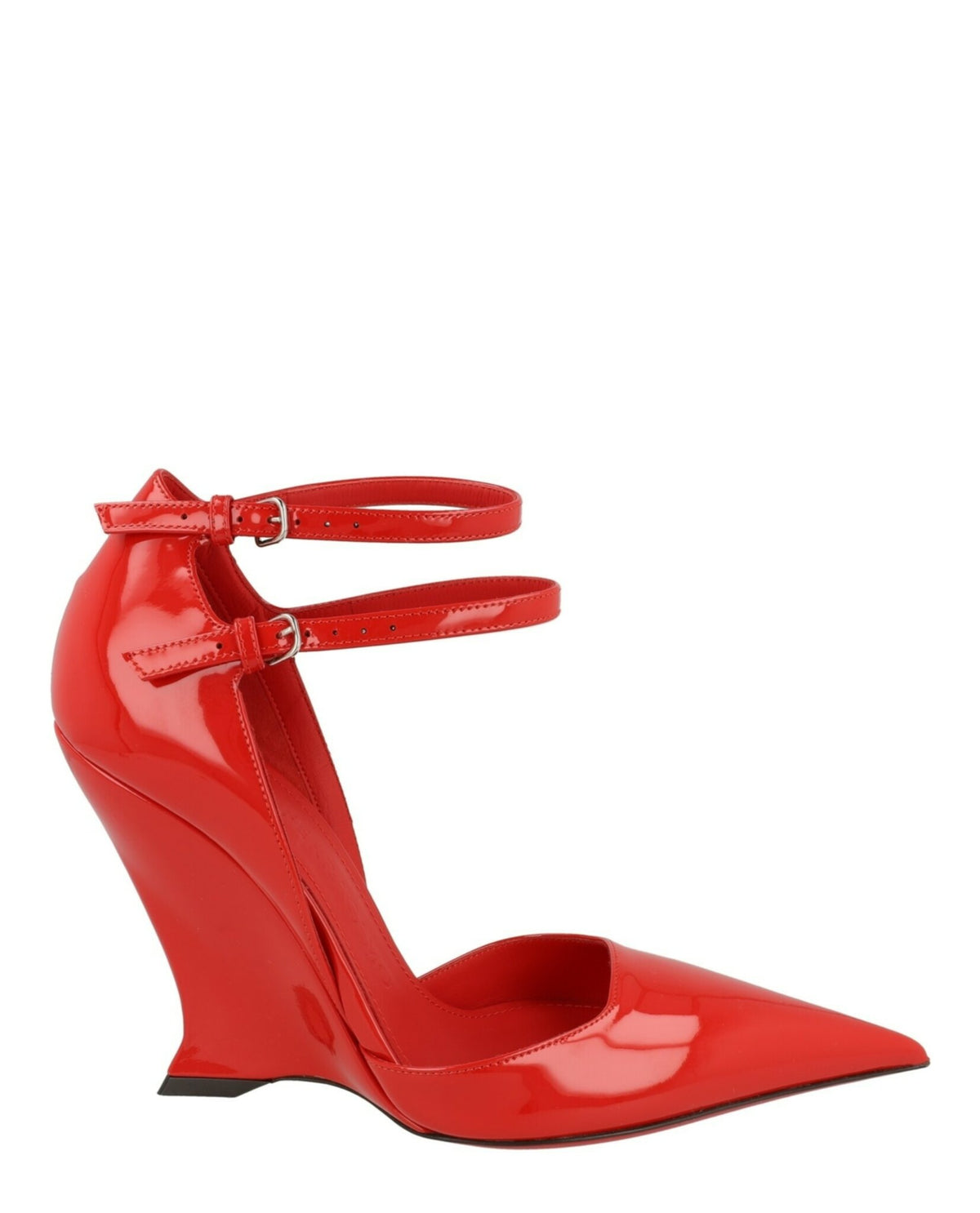 Ferragamo Womens Vidya X5 Patent Wedge Pumps