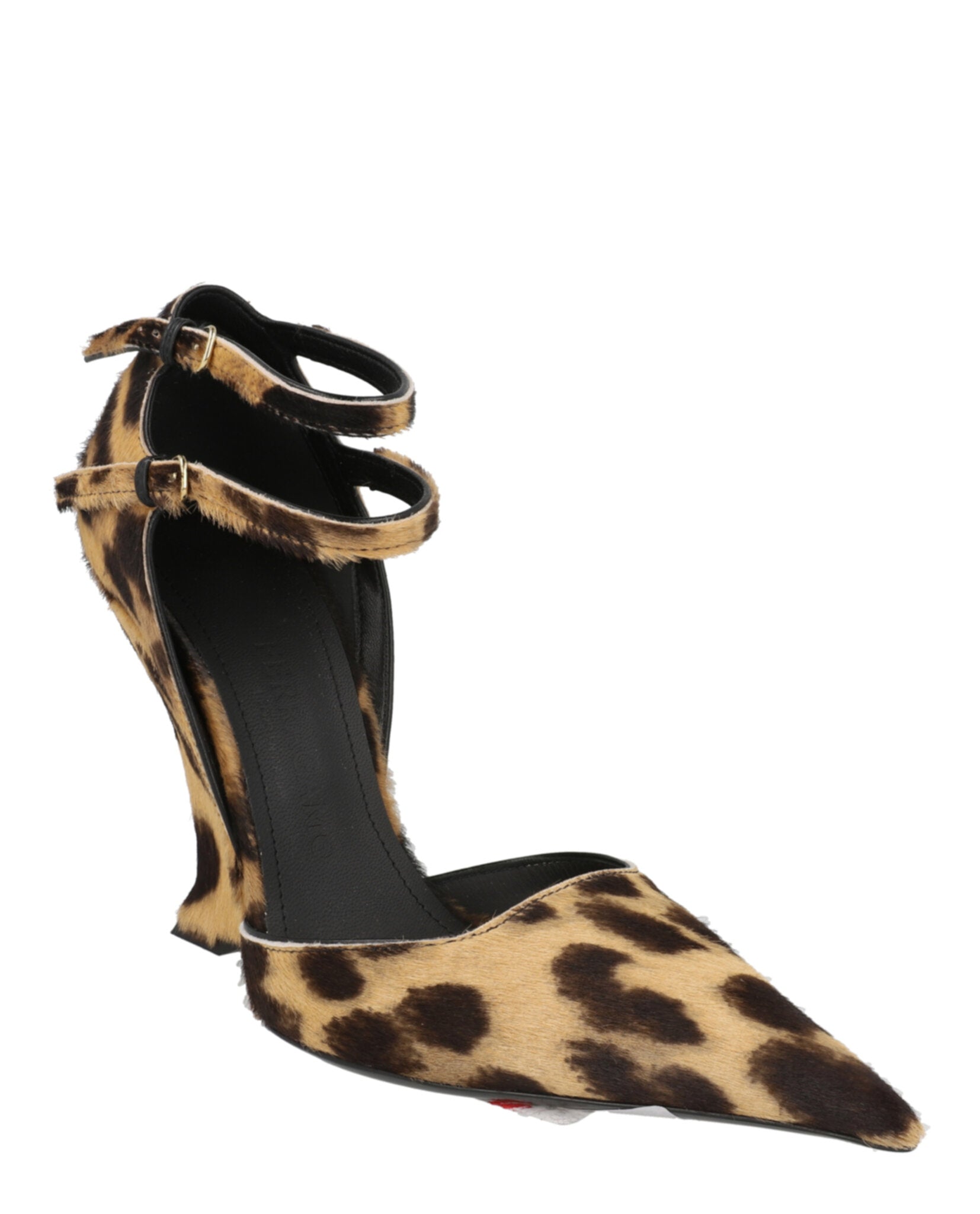 Ferragamo Womens Vidya Suede Leopard Print Wedges