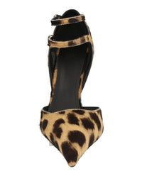 Ferragamo Womens Vidya Suede Leopard Print Wedges