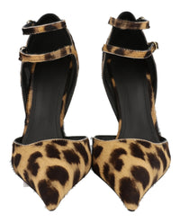 Ferragamo Womens Vidya Suede Leopard Print Wedges