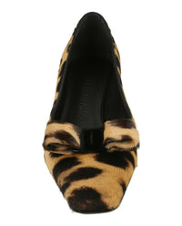 Ferragamo Womens Siwar Leopard Print Kitten Heels