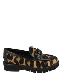 Ferragamo Womens Ofelia Leopard Print Loafers