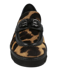 Ferragamo Womens Ofelia Leopard Print Loafers