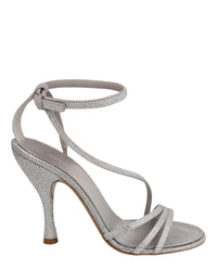 Ferragamo Womens Denise XS Crystal Embellished Heels