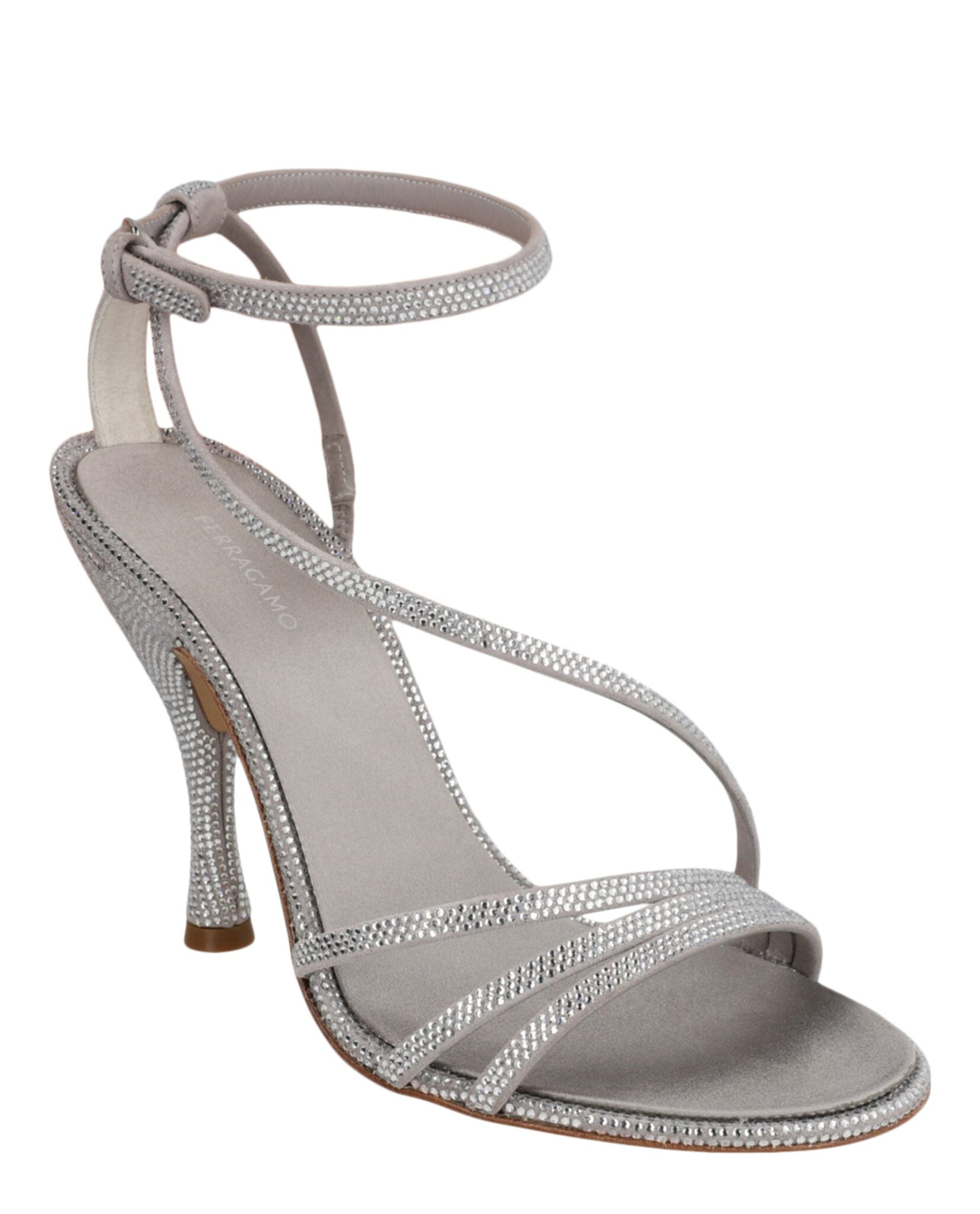 Ferragamo Womens Denise XS Crystal Embellished Heels