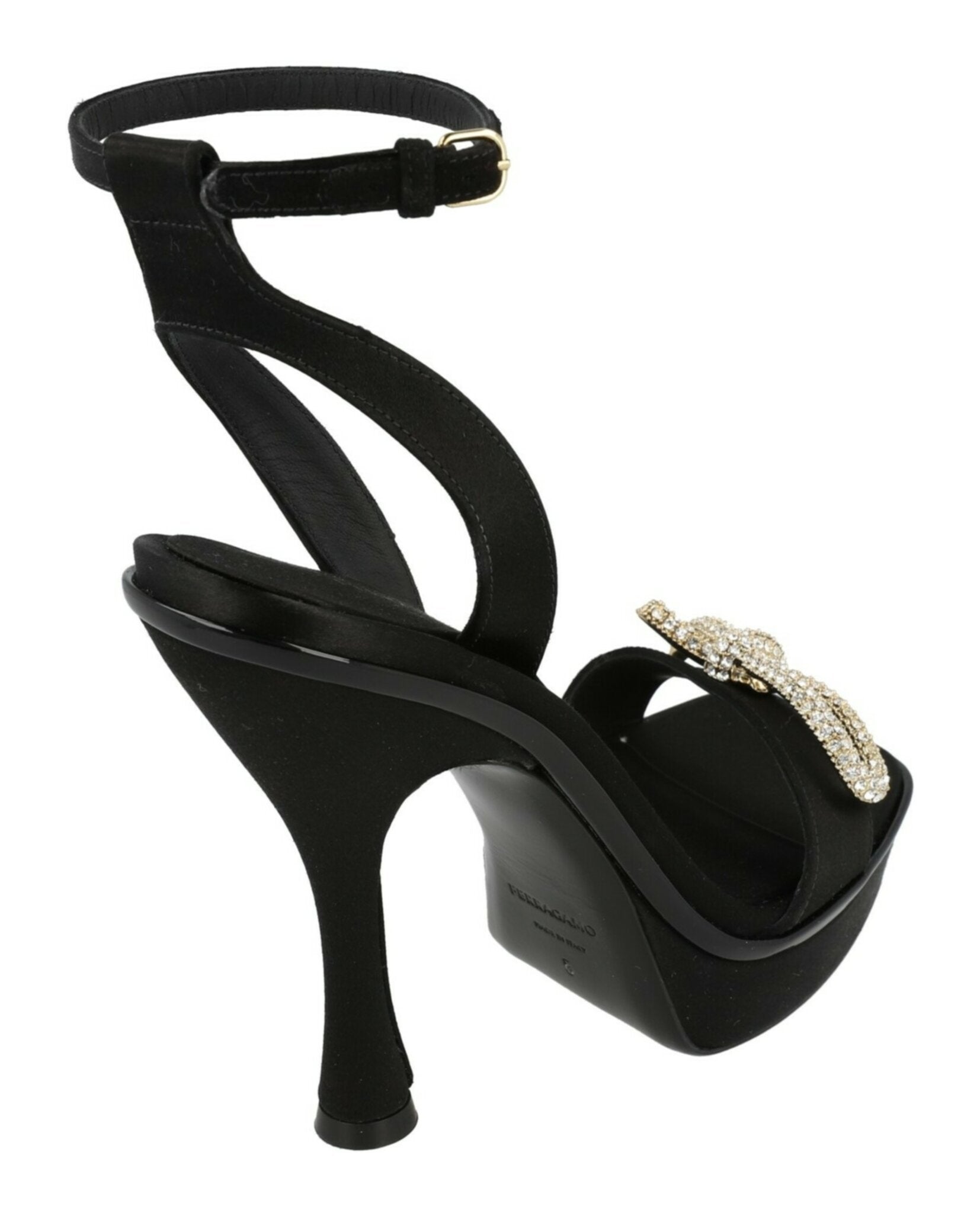 Ferragamo Womens Satin Allison X5 Sandals