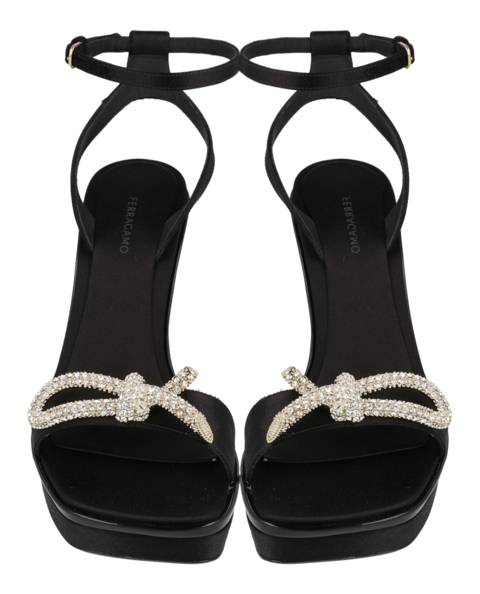 Ferragamo Womens Satin Allison X5 Sandals