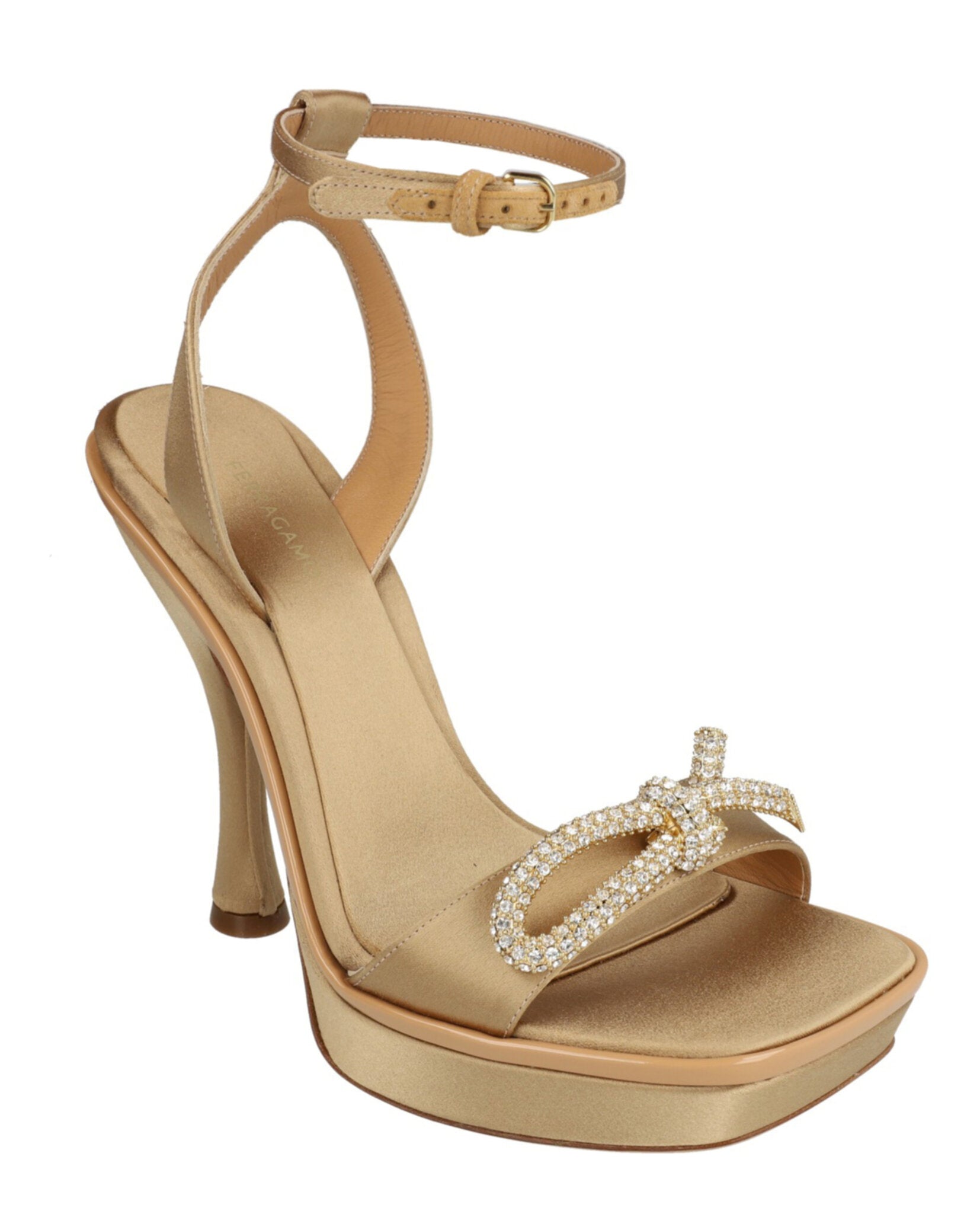 Ferragamo Womens Satin Allison X5 Sandals