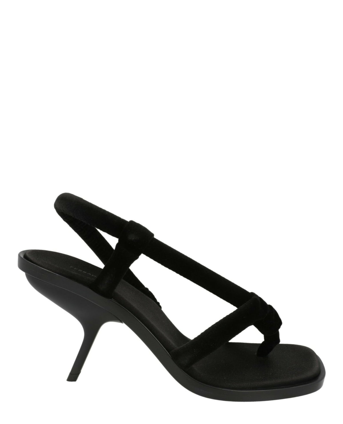 Ferragamo Womens Fluer Velvet Sandals