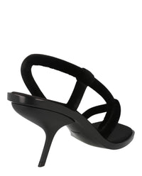 Ferragamo Womens Fluer Velvet Sandals