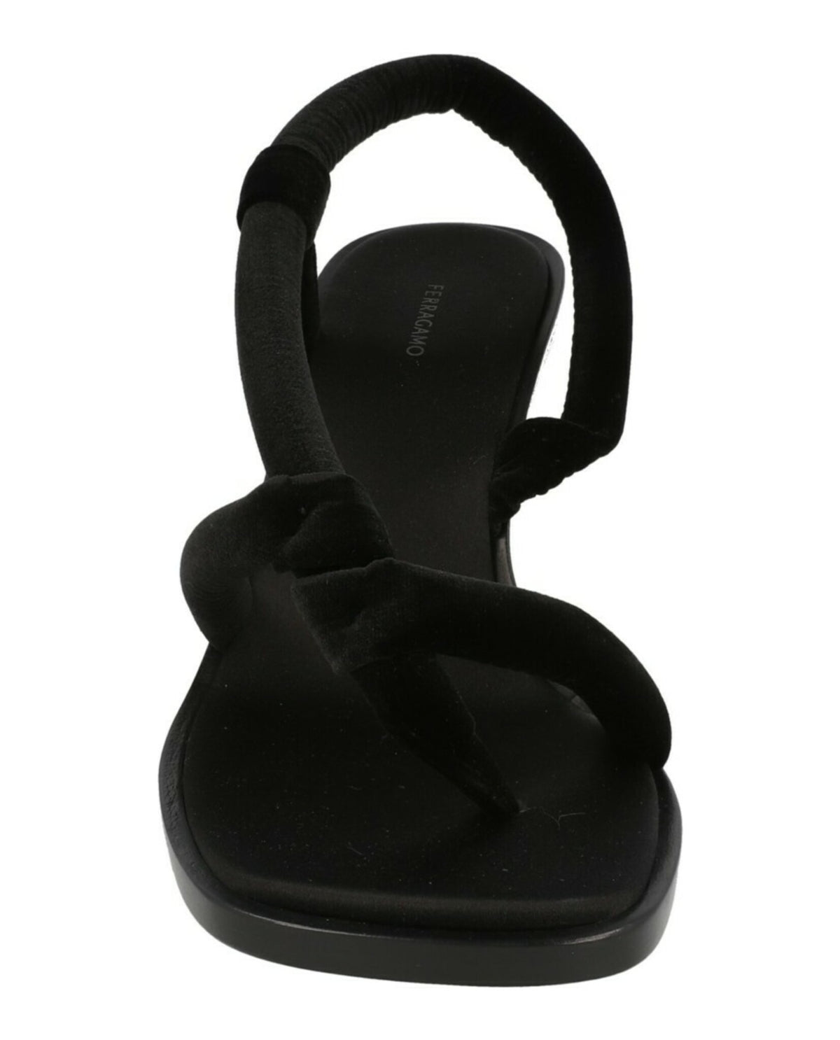Ferragamo Womens Fluer Velvet Sandals