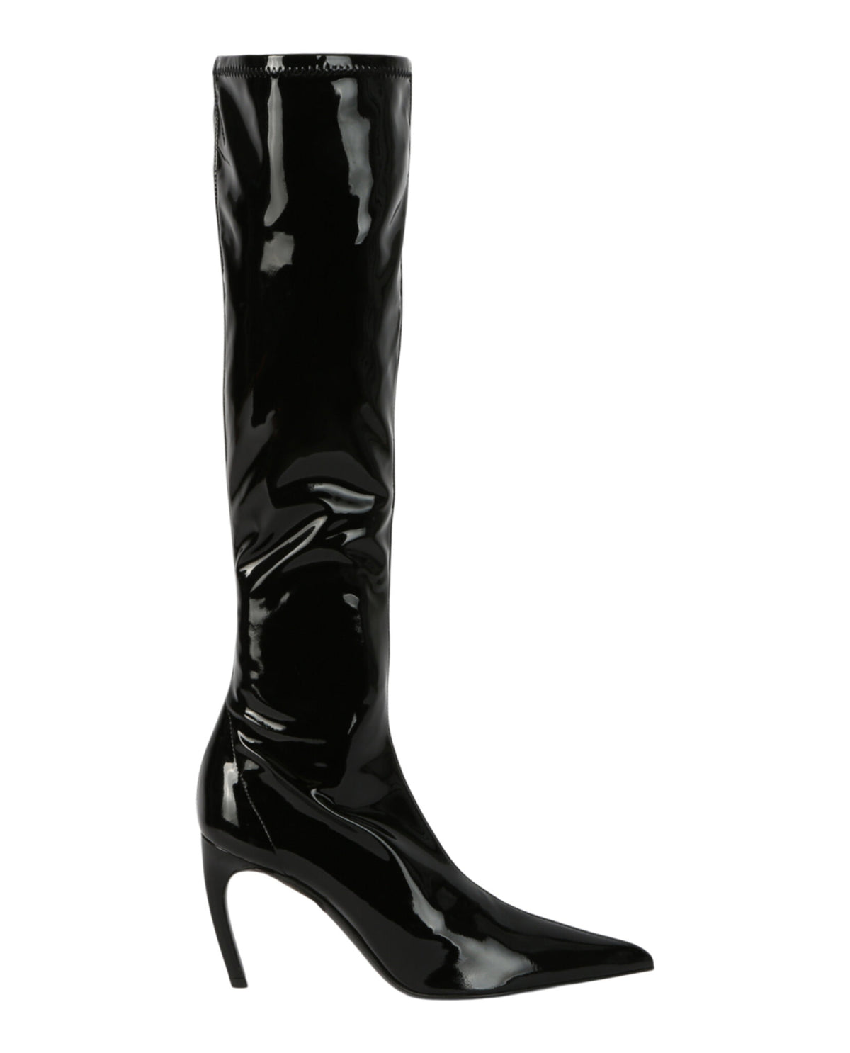 Ferragamo Womens Bri 85 Patent Leather Boots