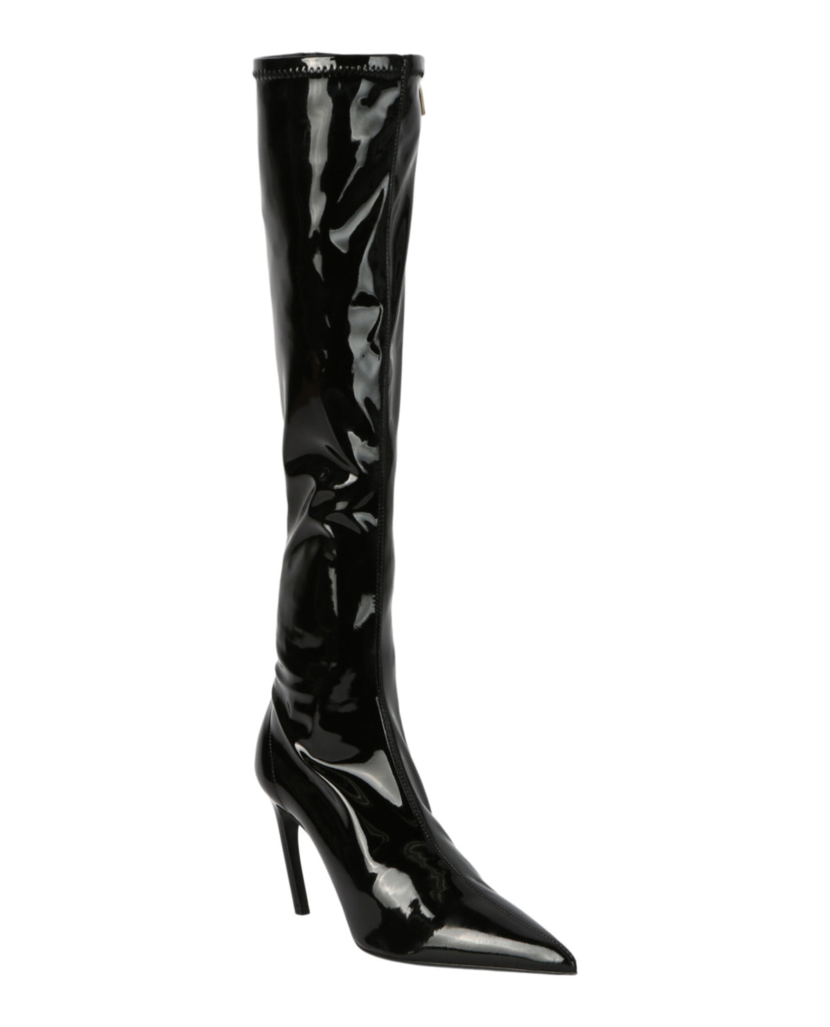 Ferragamo Womens Bri 85 Patent Leather Boots