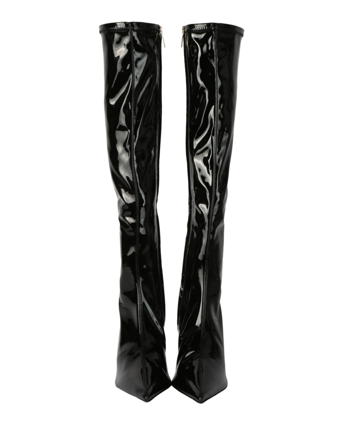 Ferragamo Womens Bri 85 Patent Leather Boots