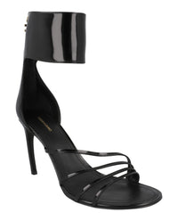 Ferragamo Womens Clethra 85 Patent Leather Heel Sandals