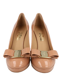 Ferragamo Womens Osimo Patent Leather Pumps