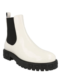 Ferragamo Womens Varsi Patent Leather Bootie
