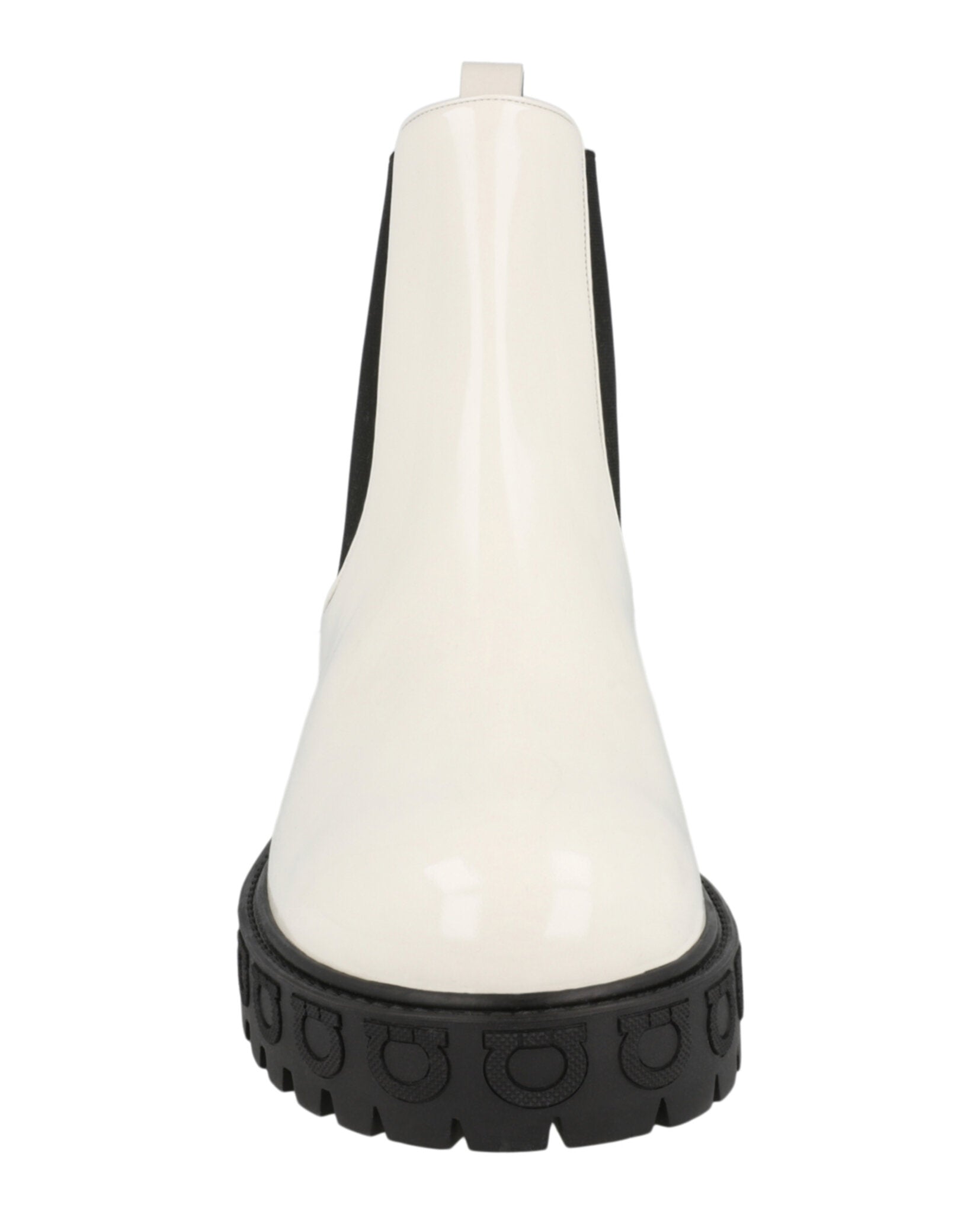 Ferragamo Womens Varsi Patent Leather Bootie