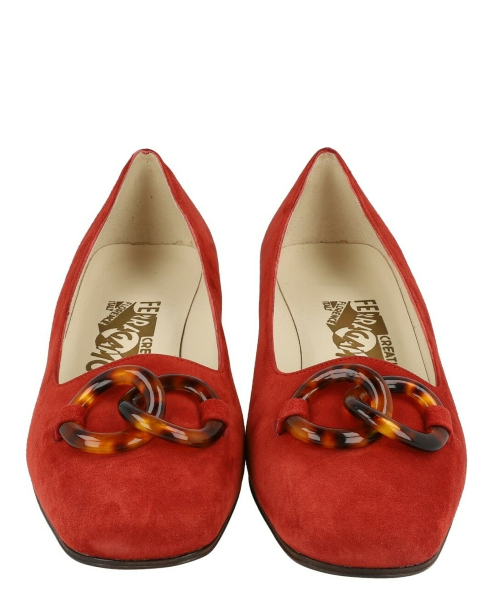 Ferragamo Womens Suede Archive Limited Edition 1968 Germaine Pumps